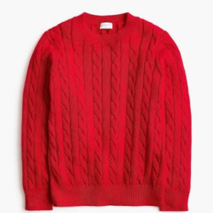 Cable-Knit Crewneck Sweater